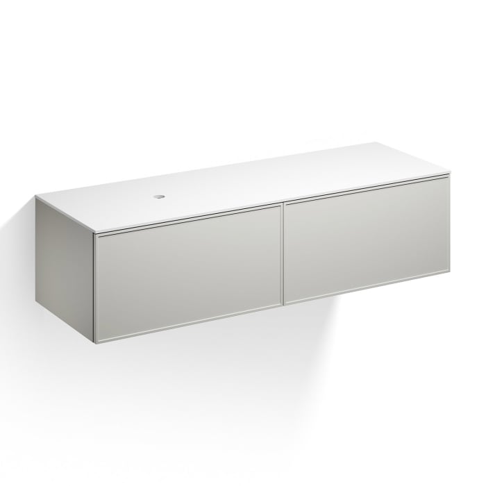 Alape Arkta Möbelmodul mit Trägerplatte 160 cm, Beckenposition links