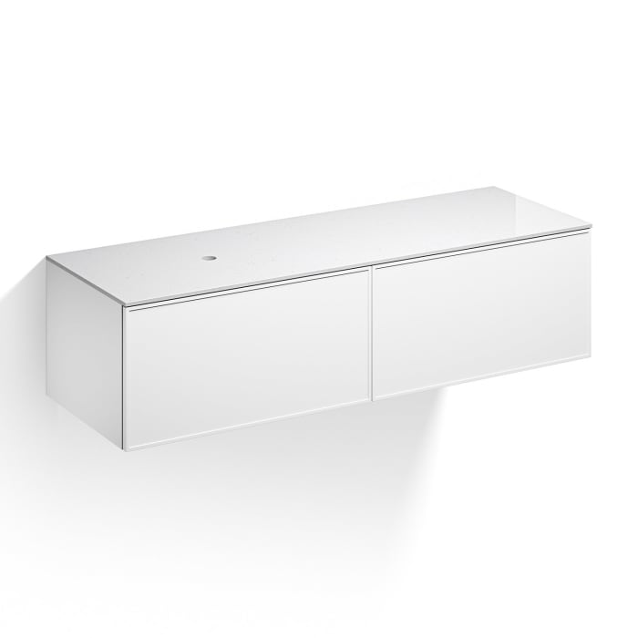 Alape Arkta Möbelmodul mit Trägerplatte 160 cm, Beckenposition links