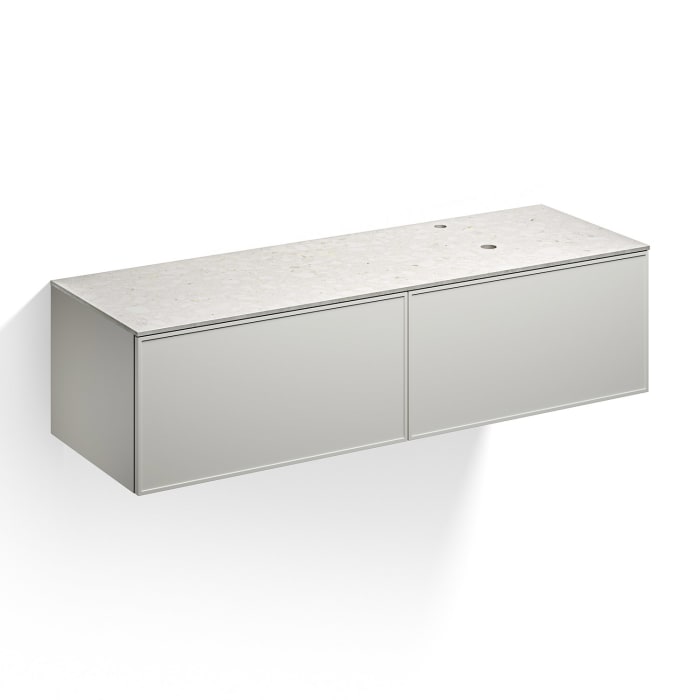 Alape Arkta Möbelmodul mit Trägerplatte 160 cm, Beckenposition rechts