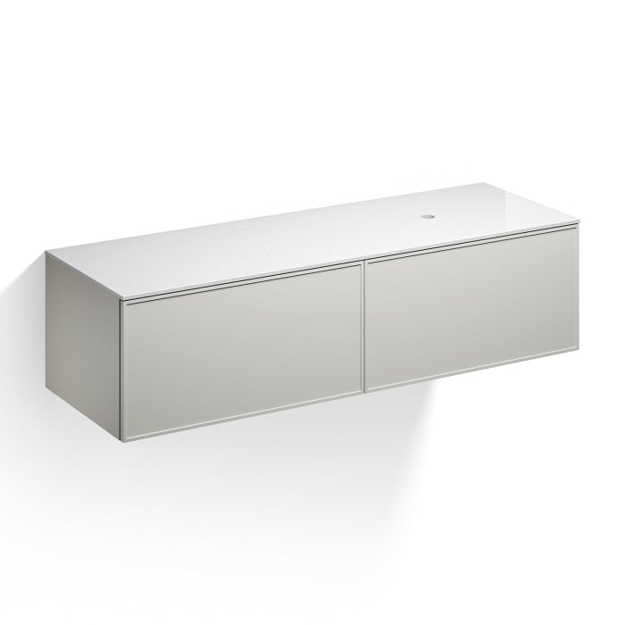 Alape Arkta Möbelmodul mit Trägerplatte 160 cm, Beckenposition rechts