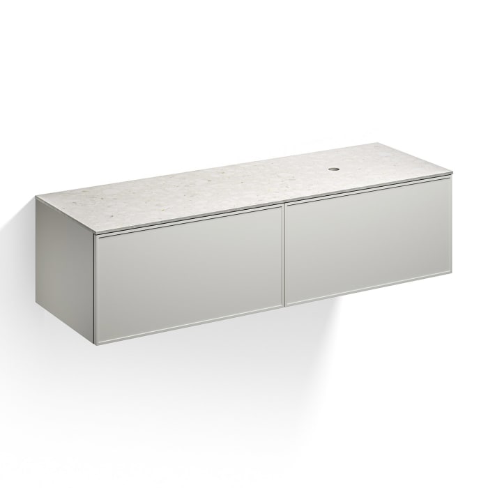 Alape Arkta Möbelmodul mit Trägerplatte 160 cm, Beckenposition rechts