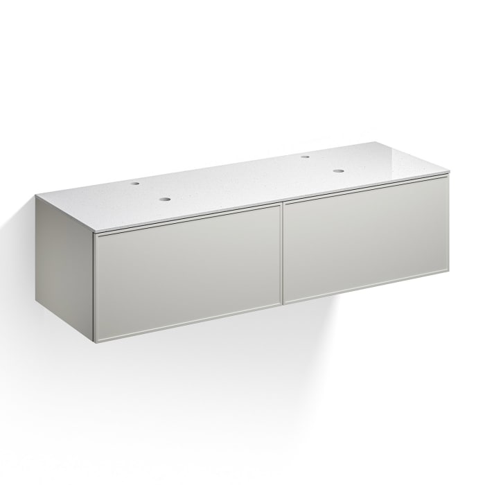 Alape Arkta Möbelmodul mit Trägerplatte 160 cm, Beckenposition links und rechts