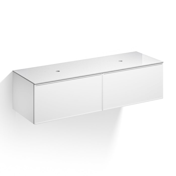 Alape Arkta Möbelmodul mit Trägerplatte 160 cm, Beckenposition links und rechts