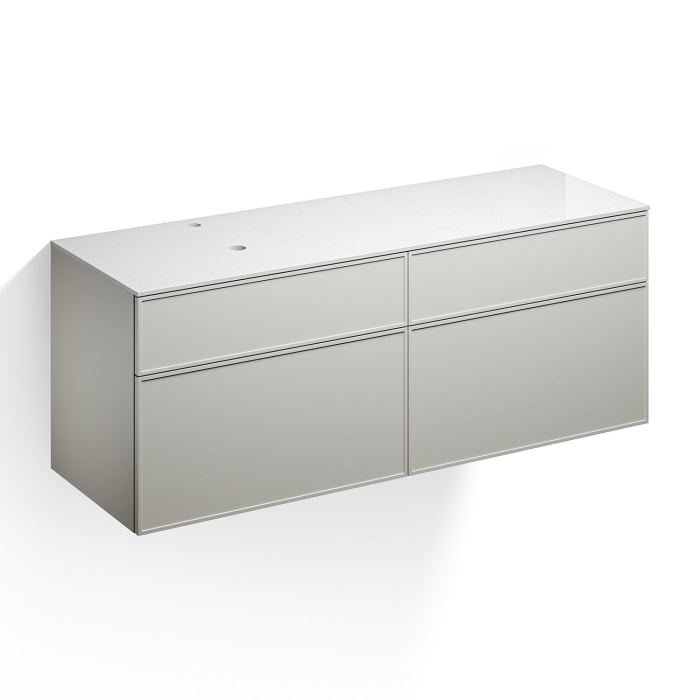 Alape Arkta Möbelmodul mit Trägerplatte 160 cm, Beckenposition links