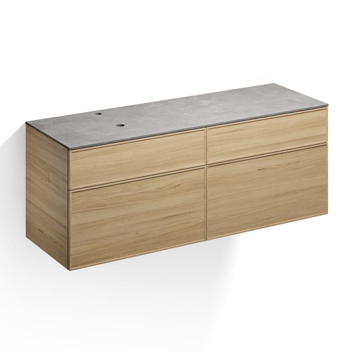 Alape Arkta Möbelmodul mit Trägerplatte 160 cm, Beckenposition links