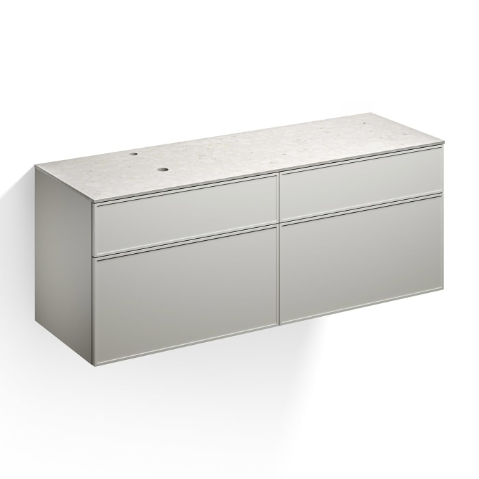 Alape Arkta Möbelmodul mit Trägerplatte 160 cm, Beckenposition links