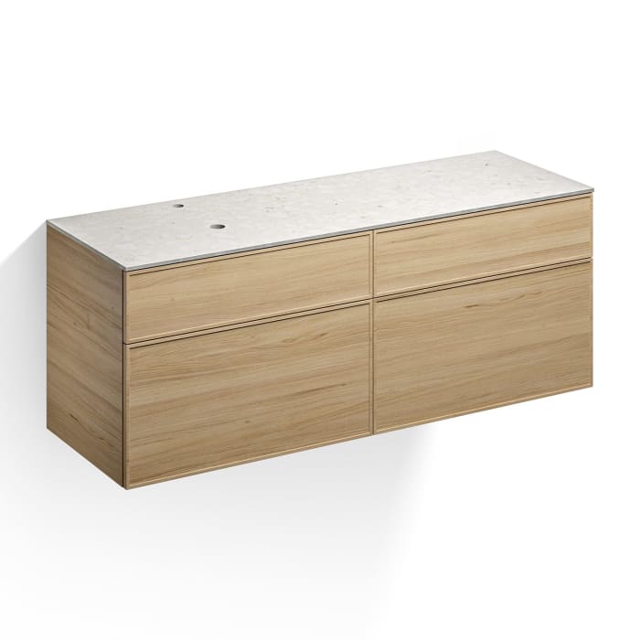 Alape Arkta Möbelmodul mit Trägerplatte 160 cm, Beckenposition links