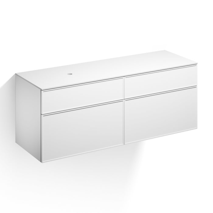 Alape Arkta Möbelmodul mit Trägerplatte 160 cm, Beckenposition links