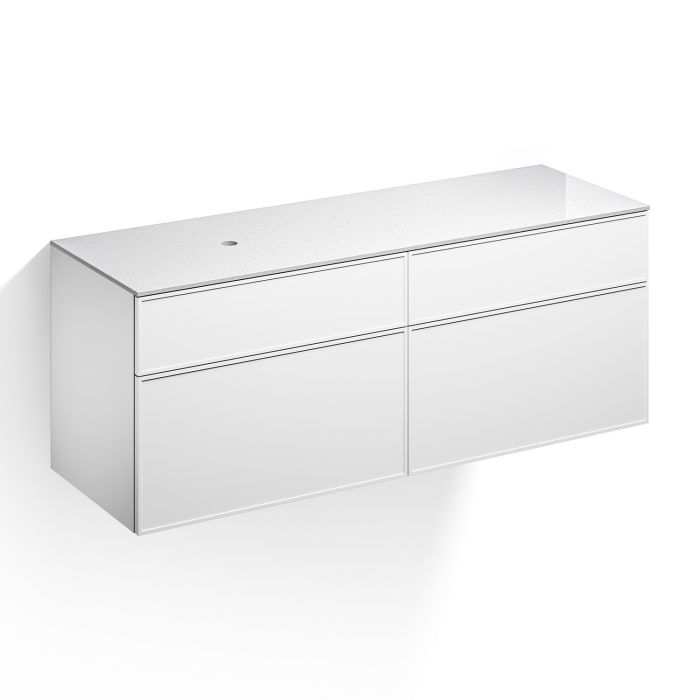 Alape Arkta Möbelmodul mit Trägerplatte 160 cm, Beckenposition links