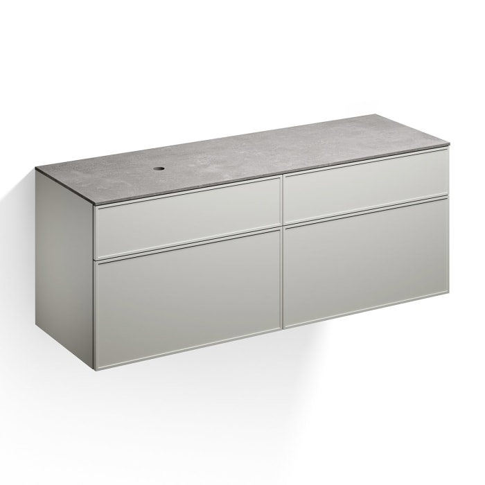 Alape Arkta Möbelmodul mit Trägerplatte 160 cm, Beckenposition links