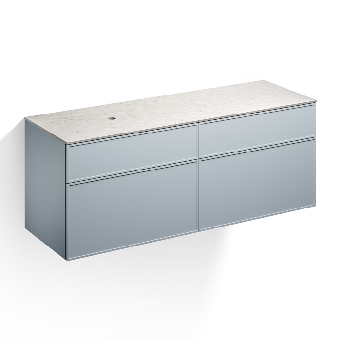 Alape Arkta Möbelmodul mit Trägerplatte 160 cm, Beckenposition links