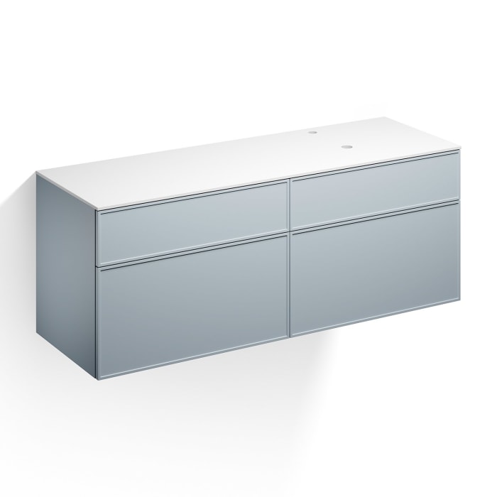 Alape Arkta Möbelmodul mit Trägerplatte 160 cm, Beckenposition rechts