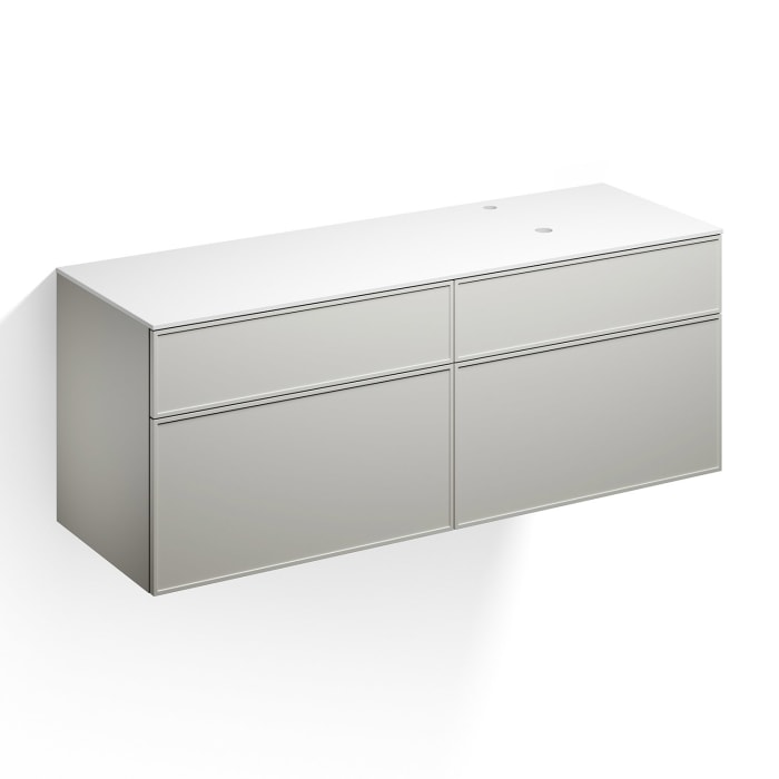 Alape Arkta Möbelmodul mit Trägerplatte 160 cm, Beckenposition rechts