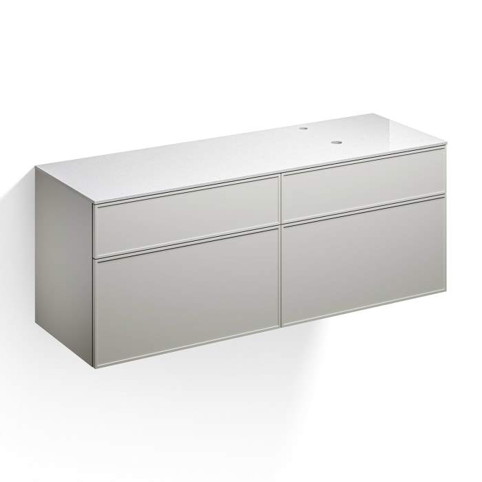 Alape Arkta Möbelmodul mit Trägerplatte 160 cm, Beckenposition rechts