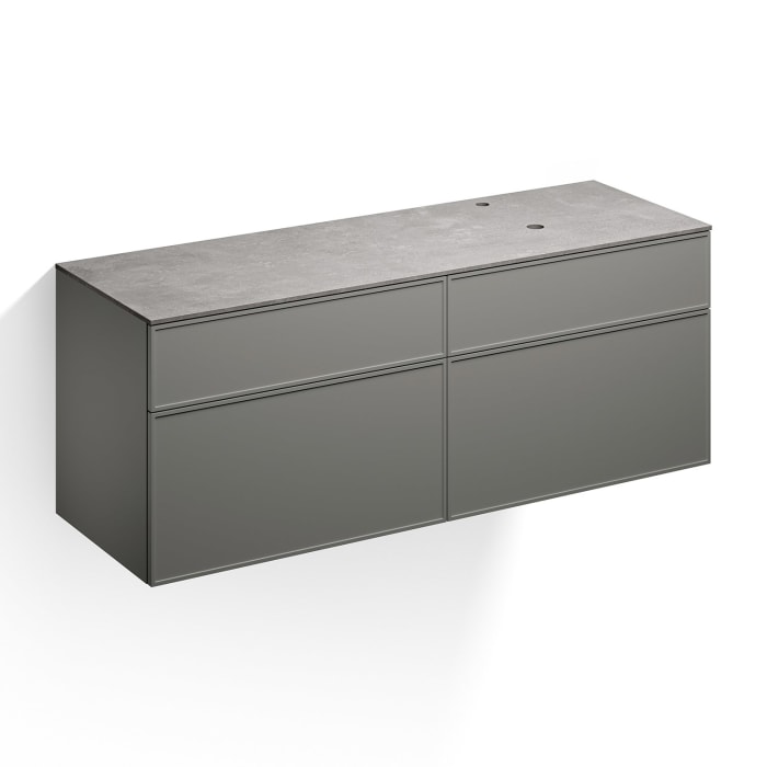 Alape Arkta Möbelmodul mit Trägerplatte 160 cm, Beckenposition rechts