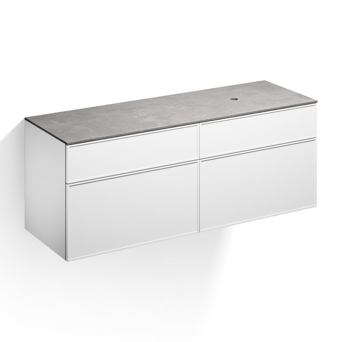 Alape Arkta Möbelmodul mit Trägerplatte 160 cm, Beckenposition rechts