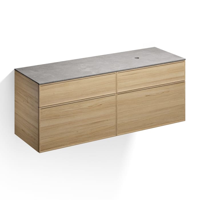 Alape Arkta Möbelmodul mit Trägerplatte 160 cm, Beckenposition rechts