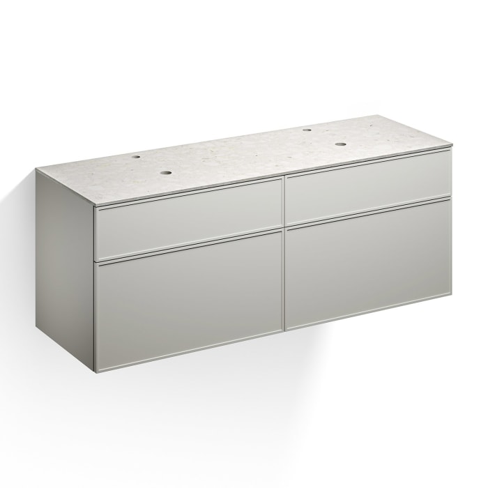 Alape Arkta Möbelmodul mit Trägerplatte 160 cm, Beckenposition links und rechts