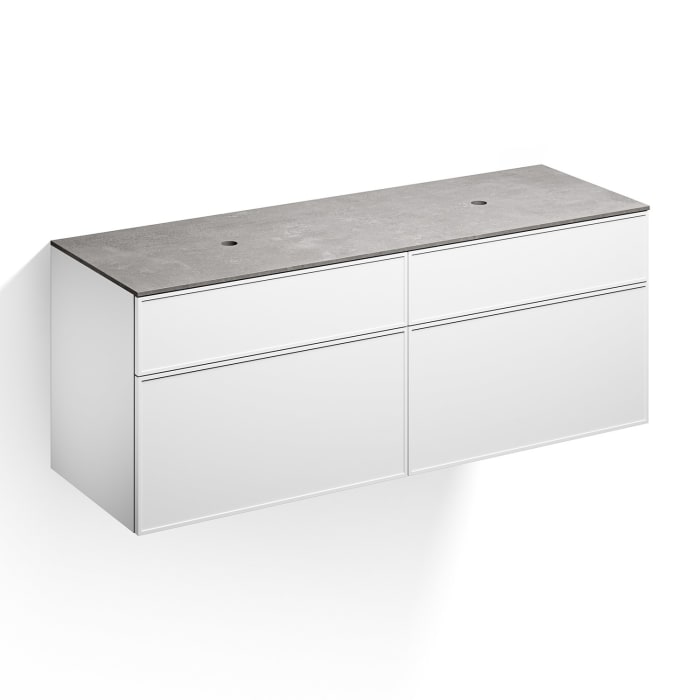 Alape Arkta Möbelmodul mit Trägerplatte 160 cm, Beckenposition links und rechts