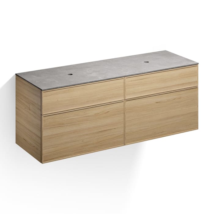 Alape Arkta Möbelmodul mit Trägerplatte 160 cm, Beckenposition links und rechts