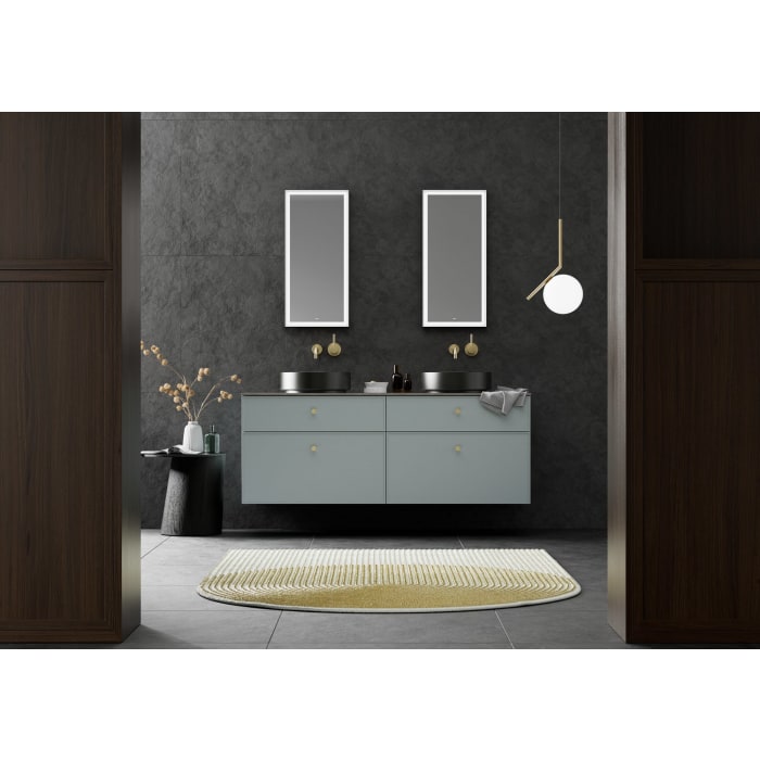 Alape Arkta Möbelmodul mit Trägerplatte 140 cm, Beckenposition rechts