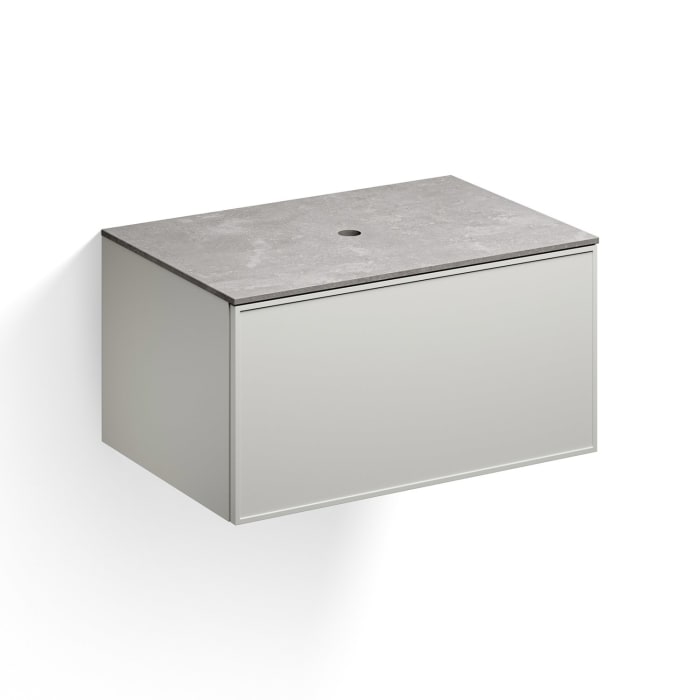 Alape Arkta Möbelmodul mit Trägerplatte 80 cm, Beckenposition mittig