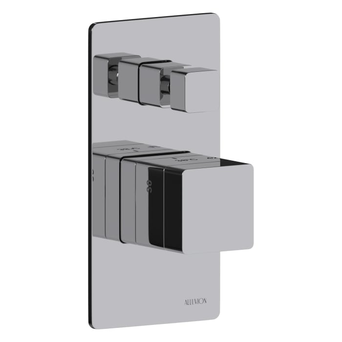 ALLUVION Mercur Unterputz Brausethermostat mit 2 Wege Umsteller, ohne Grundkörper