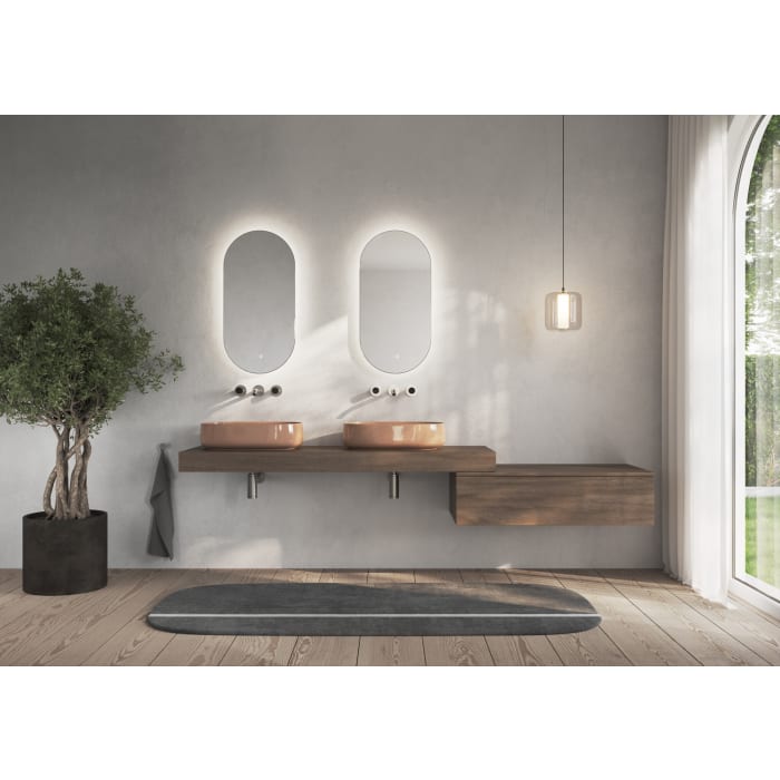 ALLUVION Minerva Edelstahl 3-Loch Waschtisch-Armatur Unterputz 160, ohne Grundkörper, wassersparend