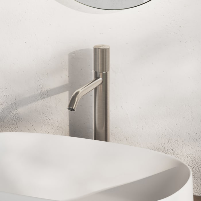 ALLUVION Neptun Edelstahl Waschtisch-Einhebelmischer XXL ohne Ablaufventil, wassersparend