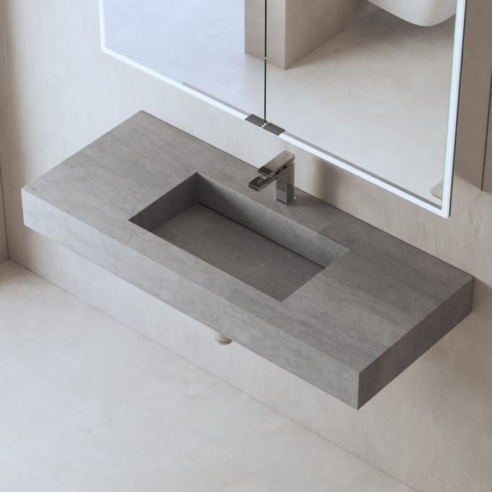 ALLUVION Latona Waschtisch aus Laminam® 120 cm, mit Hahnloch