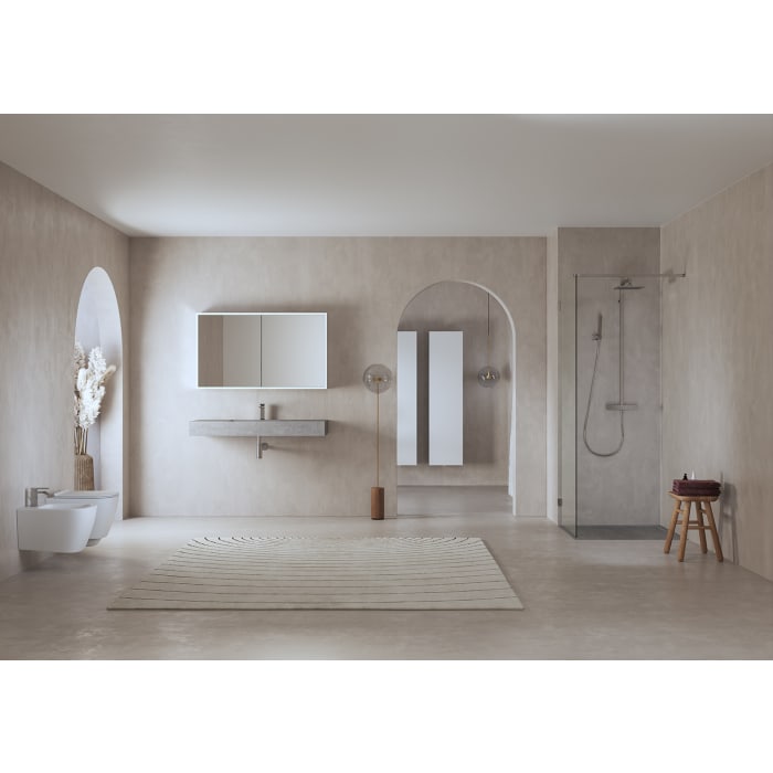 ALLUVION Latona Waschtisch aus Laminam® 120 cm, mit Hahnloch