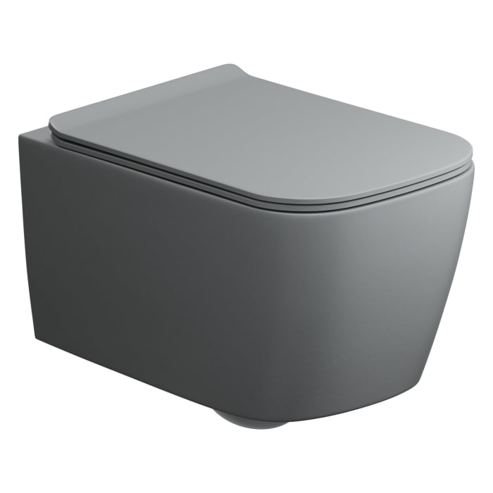 ALLUVION Mars Wand-WC Tiefspüler ohne Spülrand inkl. WC-Sitz