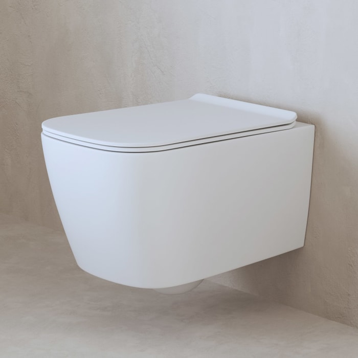 ALLUVION Mars Wand-WC Tiefspüler ohne Spülrand inkl. WC-Sitz