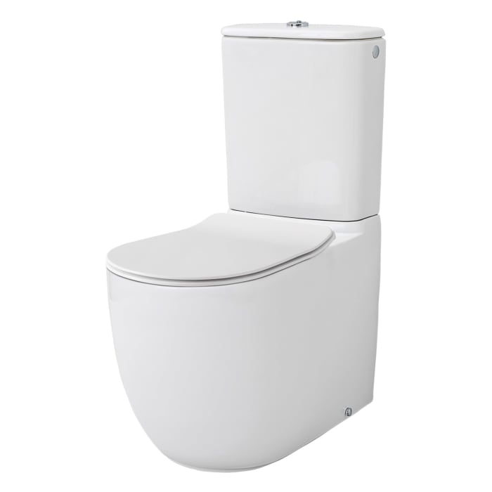 ALLUVION Venus Stand-WC ohne Spülrand inkl. WC-Sitz und Spülkasten