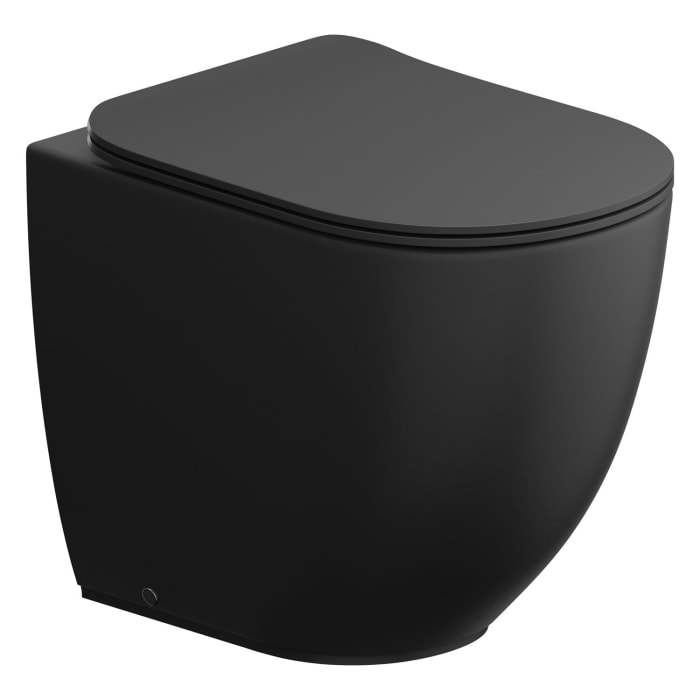 ALLUVION Venus wandbündiges Stand-WC Tiefspüler mit Rotationsspülung inkl. WC-Sitz