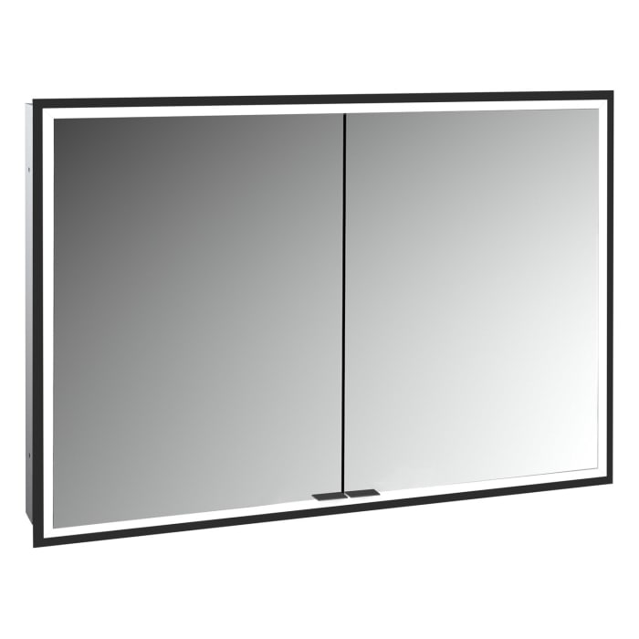 ALLUVION Pluto Spiegelschrank 100 cm, Unterputz, 2-türig