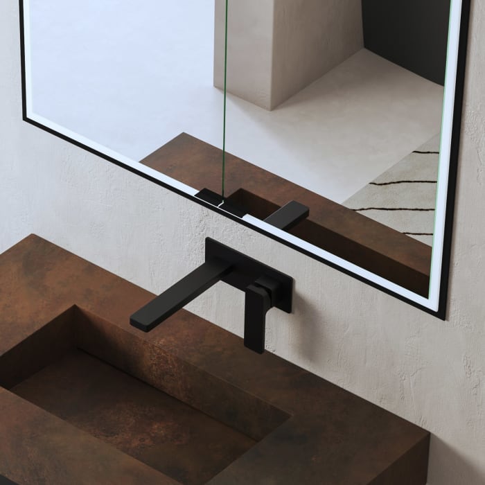 ALLUVION Pluto Spiegelschrank 100 cm, Unterputz, 2-türig