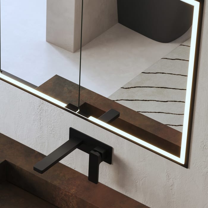 ALLUVION Pluto Spiegelschrank 200 cm, Unterputz, 4-türig