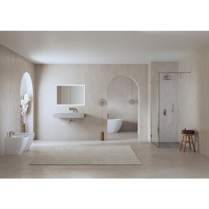 ALLUVION Pluto Spiegelschrank 100 cm, Unterputz, 2-türig