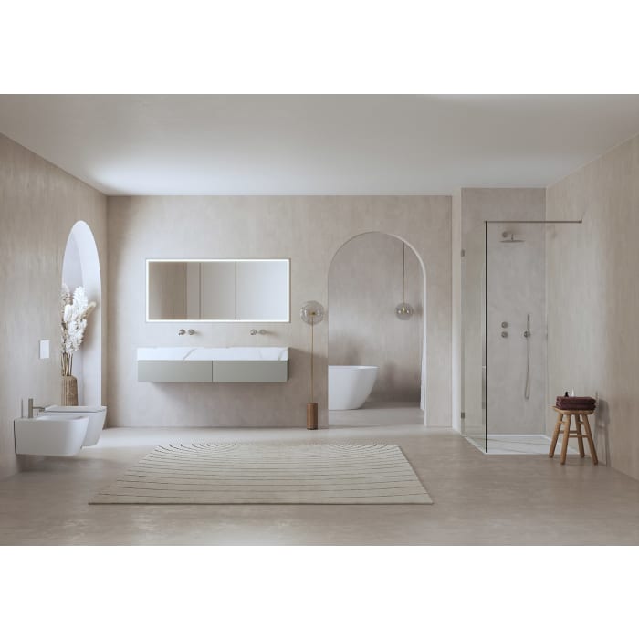 ALLUVION Pluto Spiegelschrank 160 cm, Unterputz, 3-türig