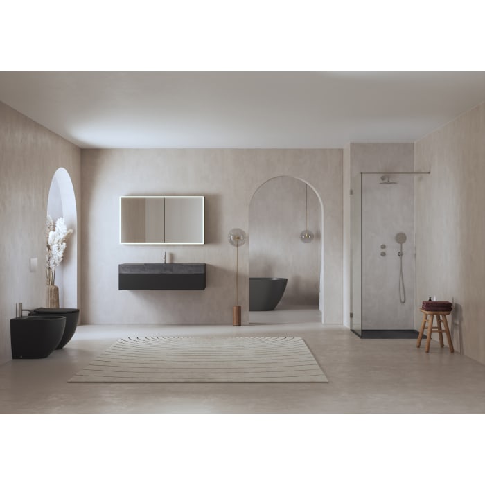 ALLUVION Pluto Spiegelschrank 120 cm, Aufputz, 2-türig