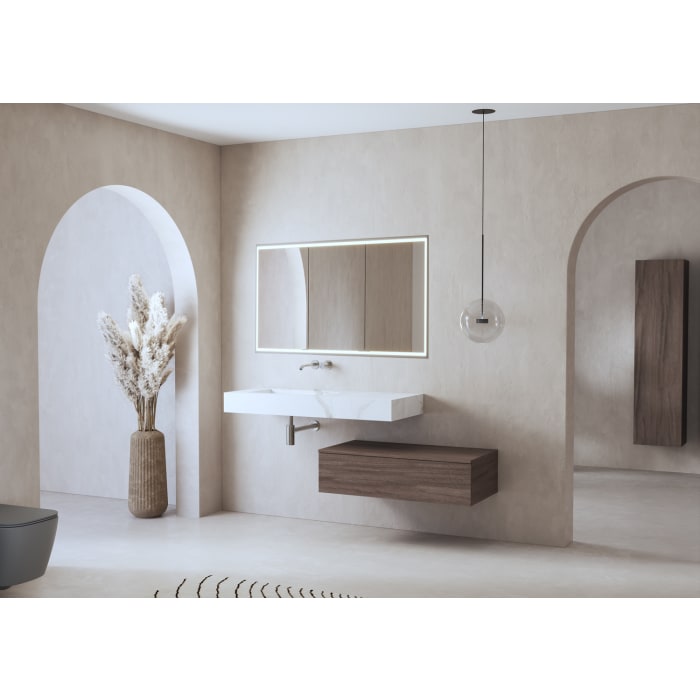 ALLUVION Pluto Spiegelschrank 130 cm, Unterputz, 3-türig