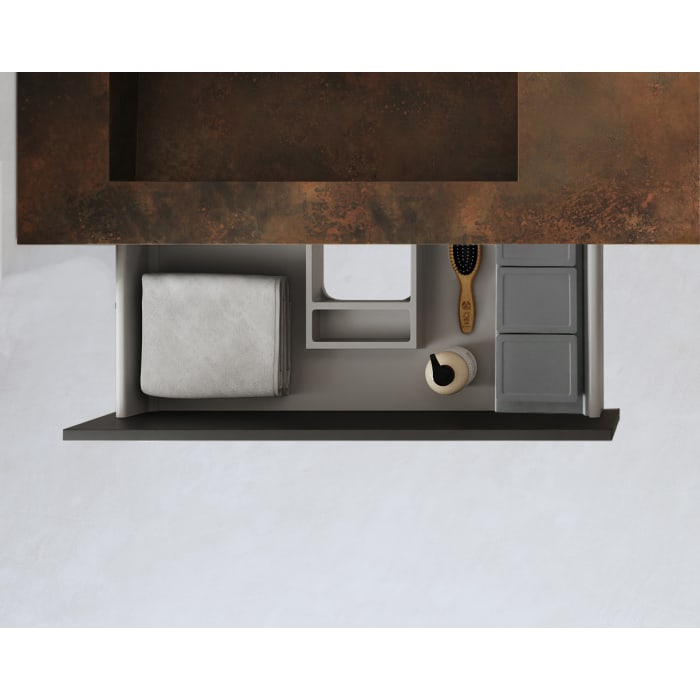 ALLUVION Lapetos Doppel-Waschtisch Laminam® mit Unterschrank 160 cm, mit Hahnloch