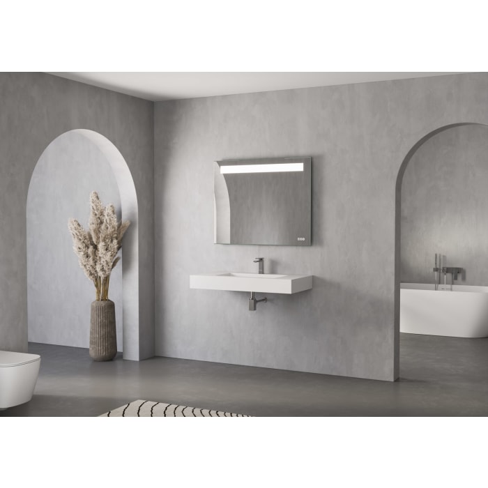 ALLUVION Aurora Soundwave Lichtspiegel B: 100 x H: 80 cm, mit LED-Beleuchtung und integrierten Lautsprechern