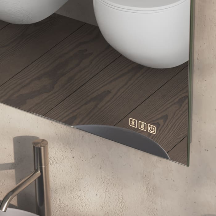 ALLUVION Aurora Soundwave Lichtspiegel B: 100 x H: 80 cm, mit LED-Beleuchtung und integrierten Lautsprechern