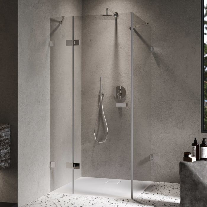 ALLUVION Imperium Schwingtür mit festem Segment und Seitenwand 120,1-150 x 200,1-220 cm