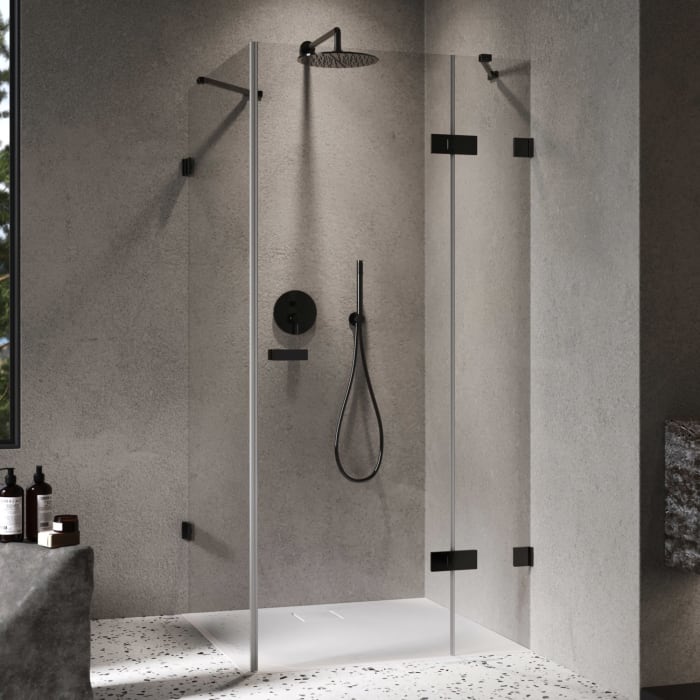 ALLUVION Imperium Schwingtür mit festem Segment und Seitenwand 70-120 x 200,1-220 cm