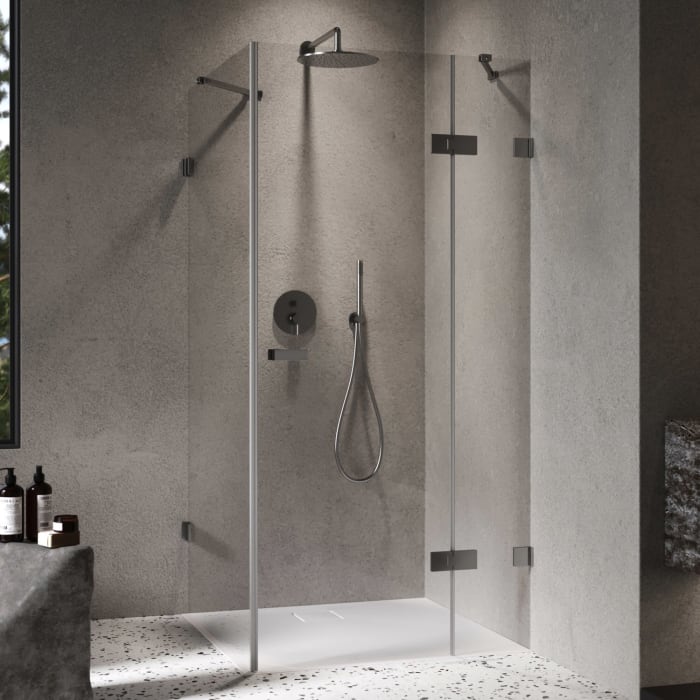 ALLUVION Imperium Schwingtür mit festem Segment und Seitenwand 70-120 x 200,1-220 cm