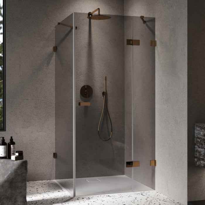 ALLUVION Imperium Schwingtür mit festem Segment und Seitenwand 120,1-150 x 120-200 cm