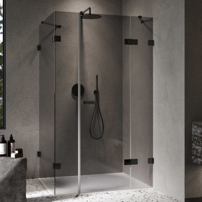 ALLUVION Imperium Schwingtür mit festem Segment, Nebenteil und Seitenwand 90-120 x 200,1-220 cm